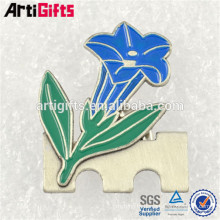 Lapel pin manufacturers china metal flower lapel pin